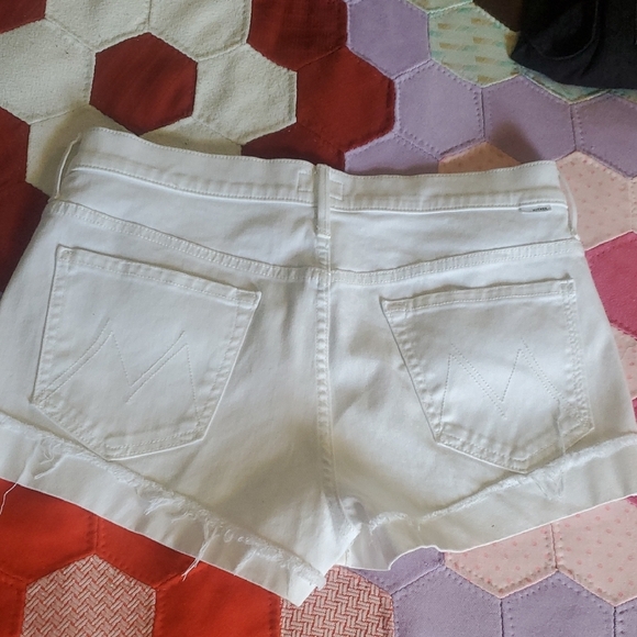 Mother Jeans The Rascal Slit Flip Short In Glass Slipper Mid Rise 2.5" Inseam - Picture 10 of 16